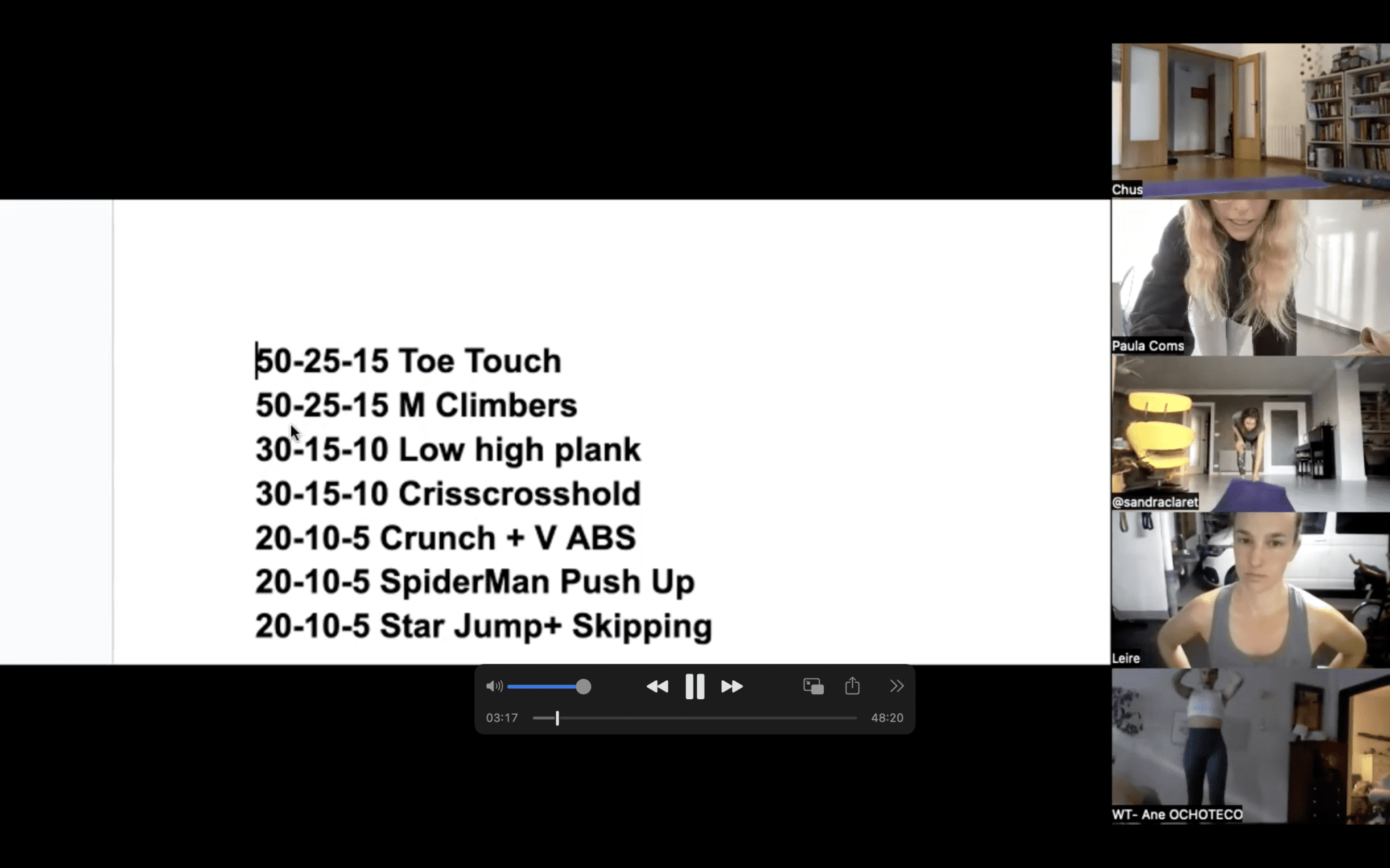 HIIT+CORE- Decreasing circuit inicial