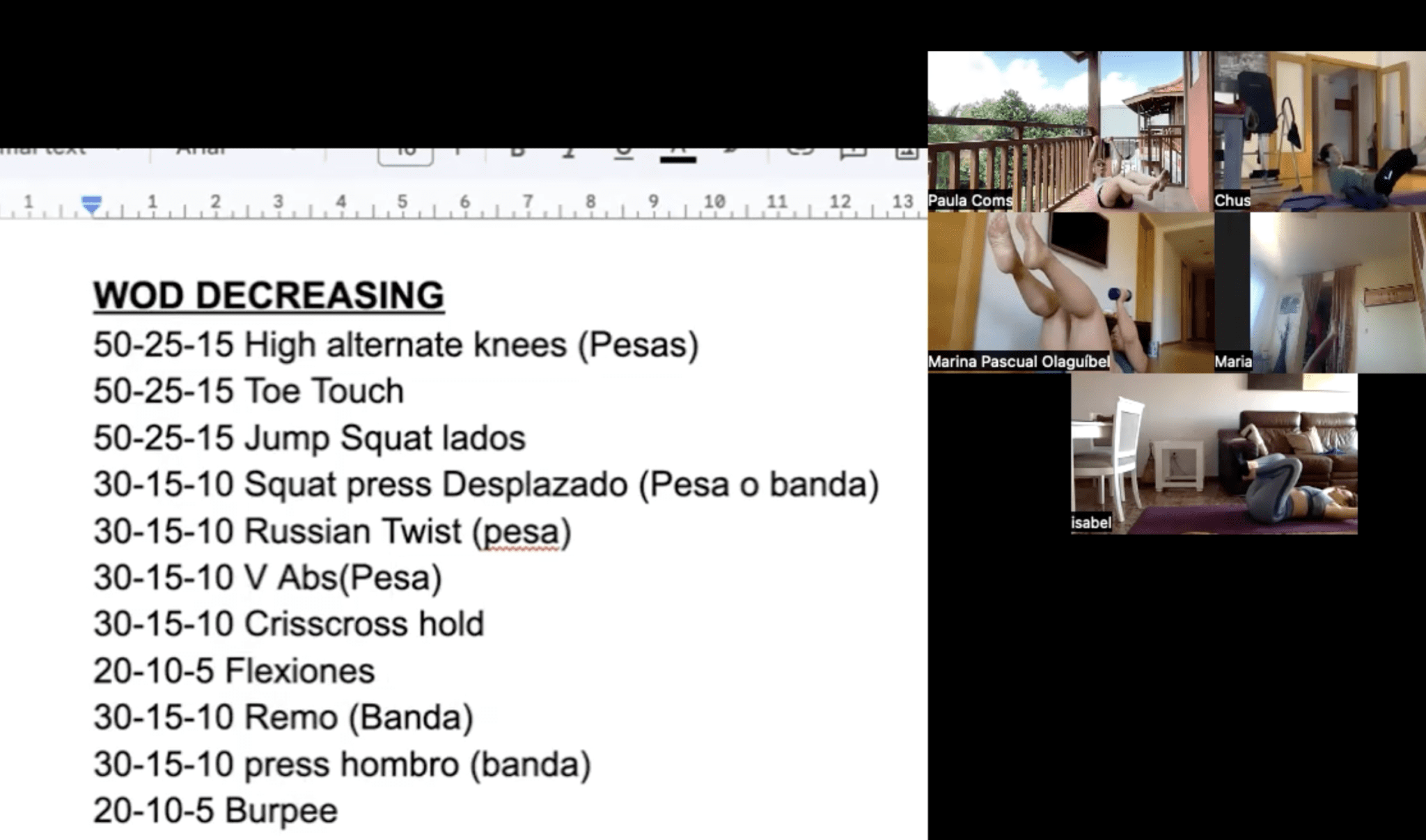 Full Body HIIT- Mancuernas y Banda