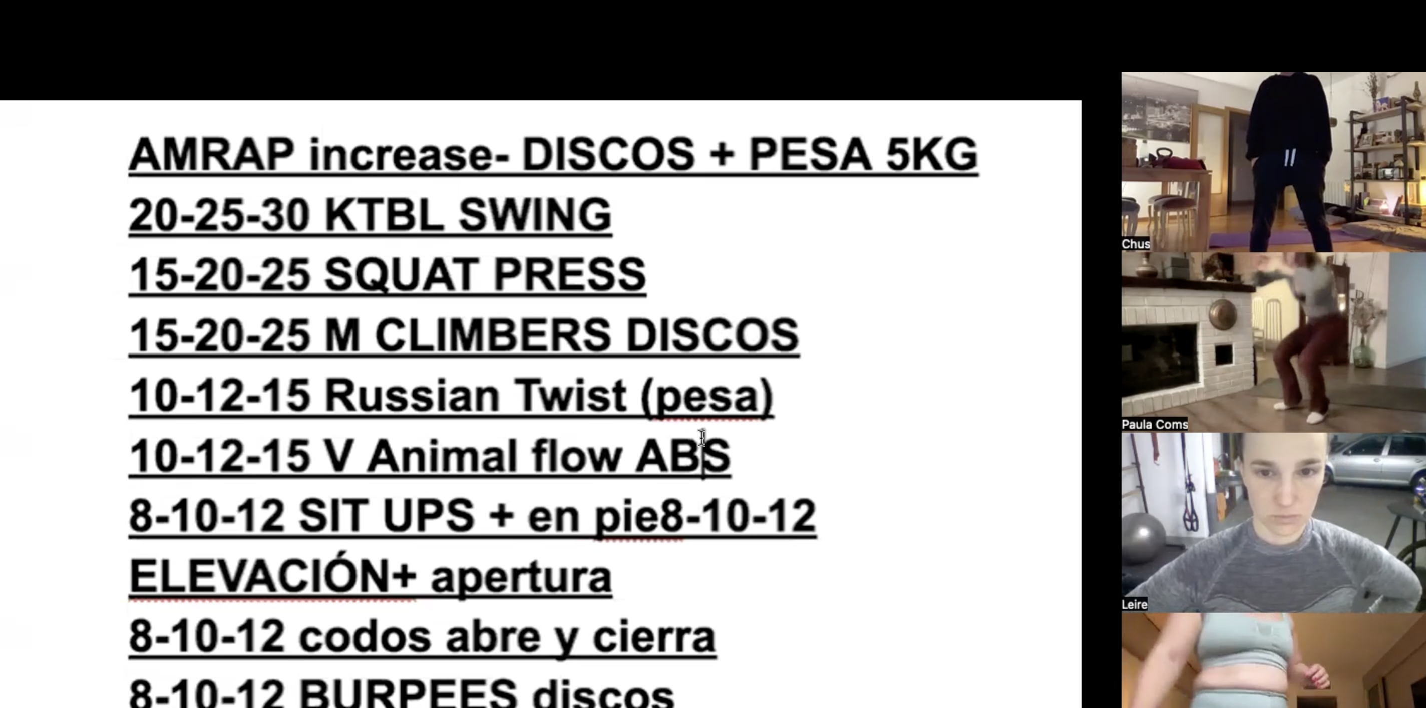 HIIT+ CORE con Pesa 5, discos y minibada (Directo 27/02/25)